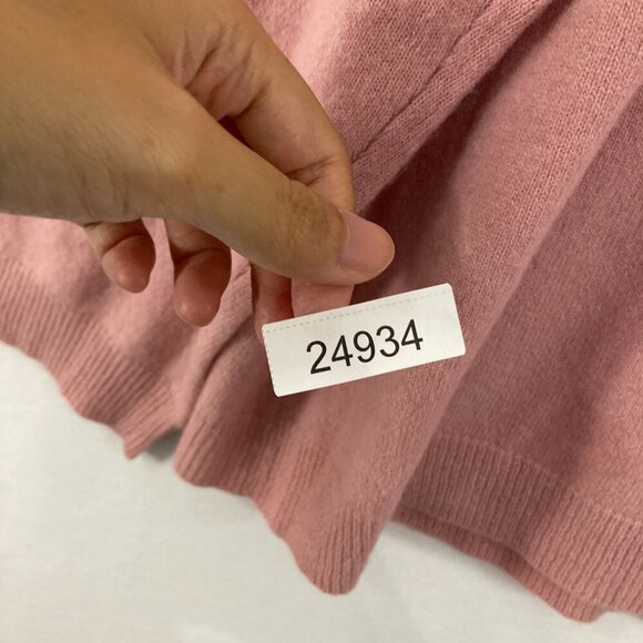 Mercer & Madison size 3X Pink Mauve Lambs Wool Rabbit Hair Embroidered Cardigan - Picture 9 of 9